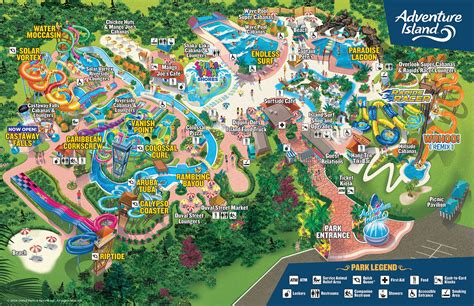 Water Park Attractions Map | Adventure Island Tampa Bay