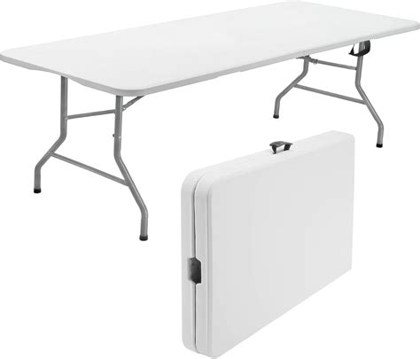 330lbs Folding Table 6ft, Plastic Picnic Table Portable with Handle, 6 ...