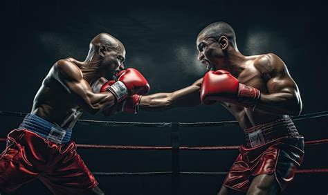 Two Men Boxing Stock Image 的图像结果