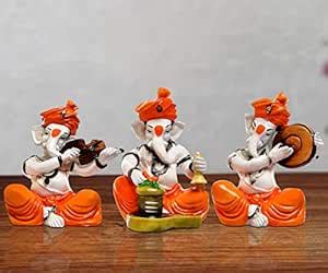 Buy Karigaari - Ideas Hand Crafted Set of 3 Ganesha Idols - Figurines ...