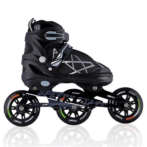 Buy Konex 3 Wheel Inline Skates | Adjustable PU Wheel Roller Skating ...