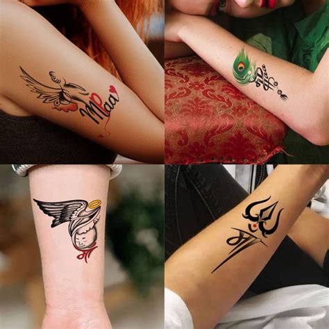 Temporary Tattoowala Temporary Tattoowala Mom Dad Pack 4 Temporary ...