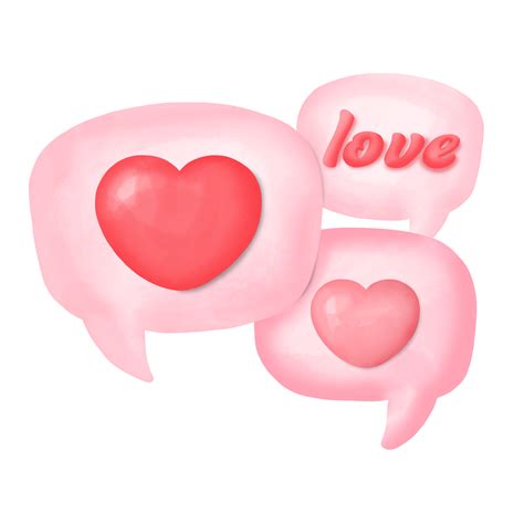 Watercolor Message Heart Happy Valentine's Day Clipart 11026643 PNG