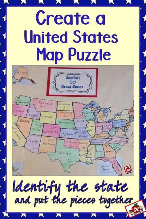 Printable US Map Puzzle 的图像结果