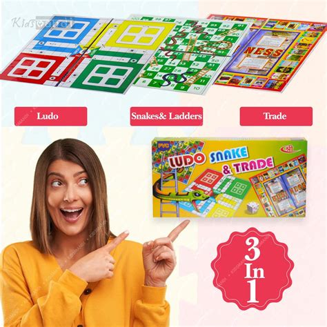 Ludo Game- Three-in-One Family Board Game | Kids Mandi