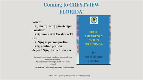 Birth Emergency Skills Training, 831 McCaskill St, Crestview, FL 32536 ...