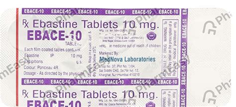 Ebace 10 MG Tablet (10): Uses, Side Effects, Price & Dosage | PharmEasy