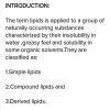 comparison between simple lipids,compound lipids and derived lipids ...