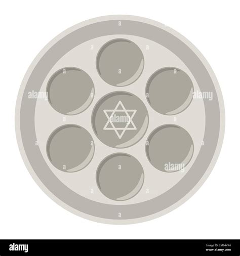 Happy Pesach Jewish Passover plate illustration. Holiday background ...
