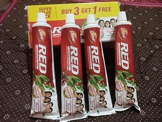 Dabur Red Toothpaste - 800g(200gx4) |Fluoride Free | Helps In Bad ...