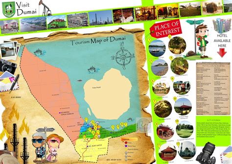 Peta Wisata Kota Dumai - Tourism Map of Dumai City - Riau - Indonesia - RiauMagz