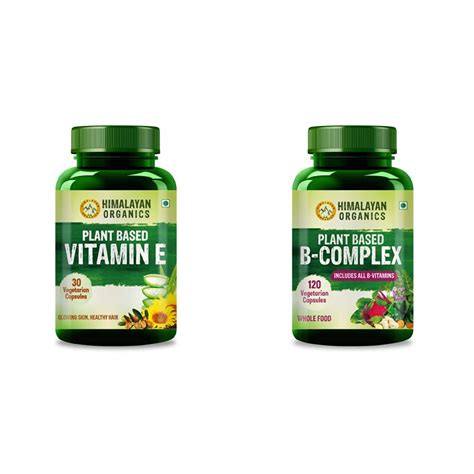 Himalayan Organics Plant Based Vitamin E Capsules - 30 Capsules & Plant ...
