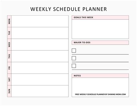 Image result for Creating a Weekly Schedule