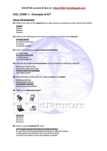 Image result for Remote Work ICDL Exam Questions Answers