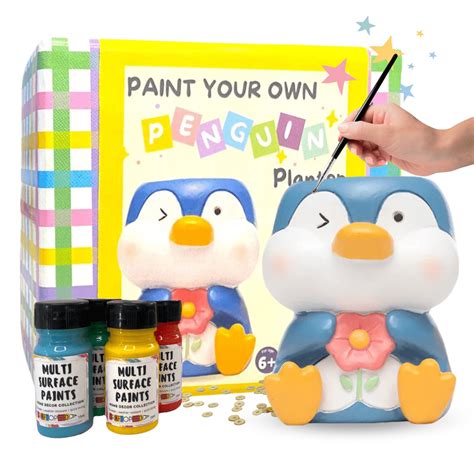 Craftopedia Paint Your Own Planter – Penguin - CR03P