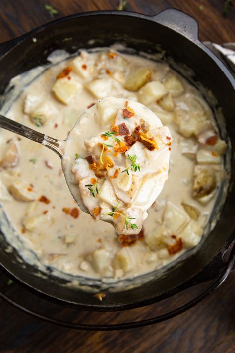 Dutch Oven Clam Chowder (New England) - Cast Iron Recipes
