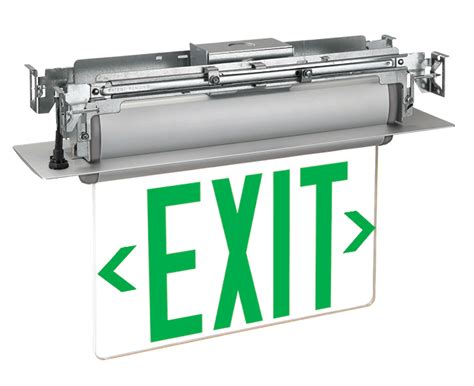 Edge-Lit LED Exit Sign with Swivel Mount - NiCad Battery Power - Save ...