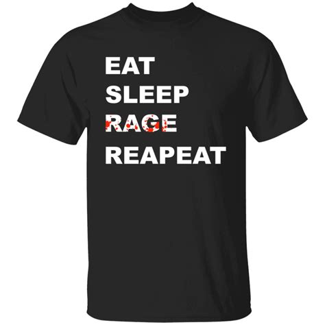 Sullivan King Merch Tyfr Eat Sleep Rage Repeat Shirt - Tiotee