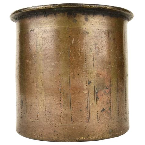 Traditional Brass Copper Ganga Jamuna Round Panchamrit Pot