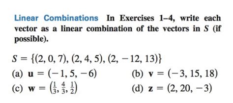 Image result for Perform a Linear Combination
