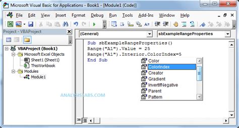 Image result for Excel VBA Selection Object Methods List