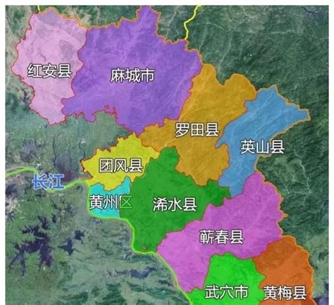 12张地形图，快速了解湖北省黄冈市的10个市辖区县市_景区