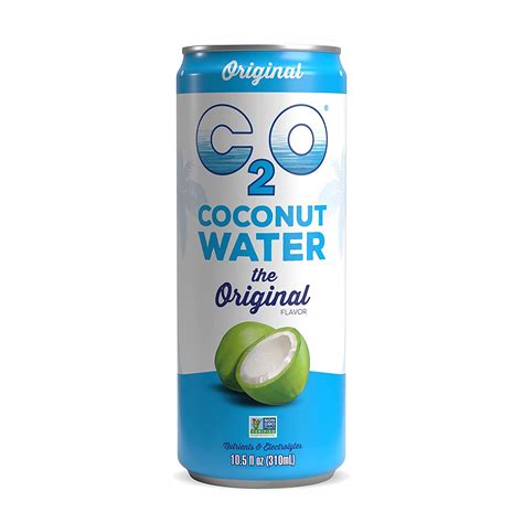 C2O Original Coconut Water 10.5 FL OZ (12 Pack Sleek Can) - Refreshing ...