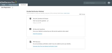 ManageEngine ADSelfService Plus Enrollment | User Help Documentation