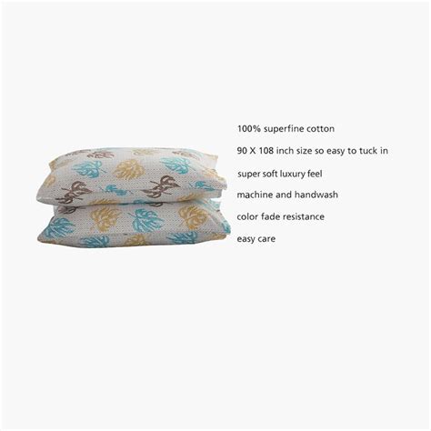Buy MASPAR Zephyr Printed 3-Pc. Queen Size Bedsheet Set- 275 X 224 cm ...