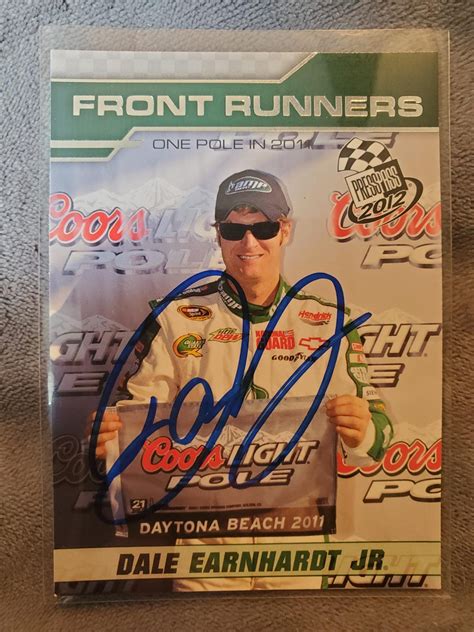 Dale Earnhardt Jr Authentic Hand Signed 2012 Press Pass Racing Card ...