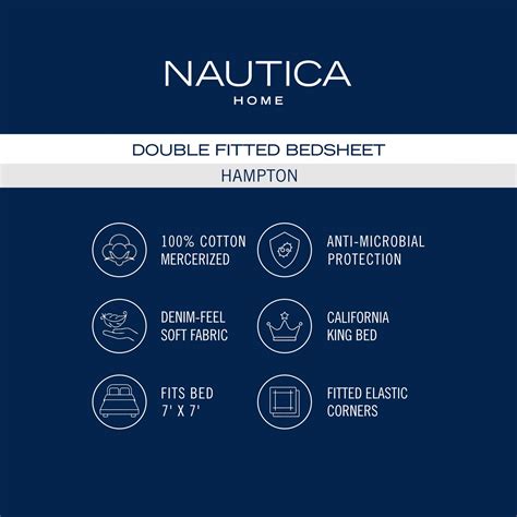 Buy NAUTICA Hampton Cotton 210TC Striped 3Pcs King Bedsheet Set from ...