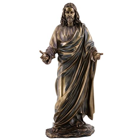 JESUS CHRIST BLESSING STATUE Real Bronze Powder Cast Statue Sculpture ...