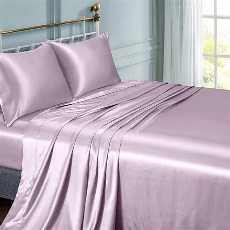 Silk Sheets Set 100% Charmeuse Mulberry Silk Bed Sheet Set, Thick ...
