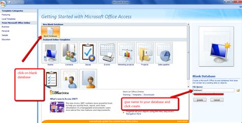 Image result for How to Create Database On MS Access