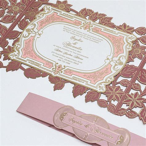 Luxurious Floral Laser-Cut Wedding Invitation – Upani