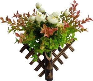 Tovick Two bunches of Mini Leaves and Single bunch of White rose ...