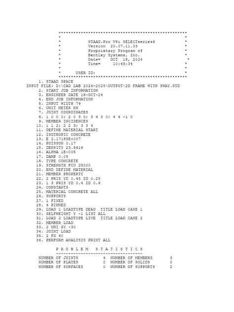 Sway Frame Analysis Examples 的图像结果