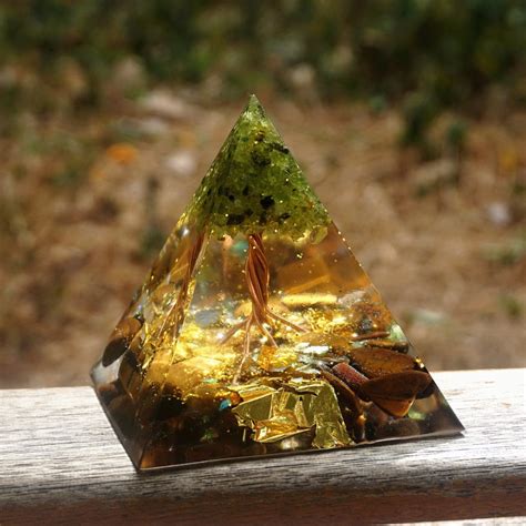 Tree of Healing Energy Orgonite Pyramid - Orgone Pyramids