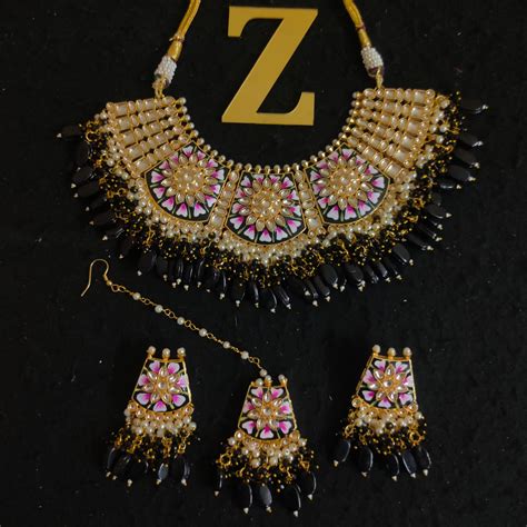 ZEVAR I High-Quality Meenakari Choker Jewellery Set – Zevar