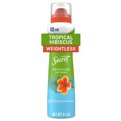 Secret Dry Spray Antiperspirant Deodorant for Women Tropical Hibiscus 4 ...