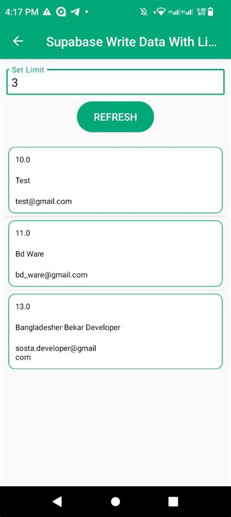 Sketchub • Supabase Read Data With Limit (A-Z)