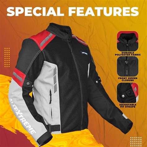 Allextreme TURBO Bike Riding Jacket Mesh Fabric Racer Motorcycle Armour ...