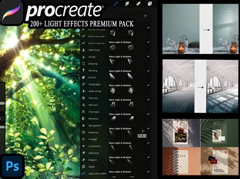 ArtStation - 200+ Light Effect Pack for Procreate and Photoshop ...