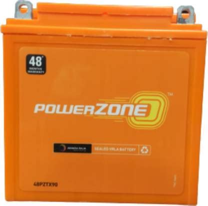POWERZONE 48PZTX90 SEALED VRLA 2 WHEELER BATTERY 9 Ah Battery for Bike ...