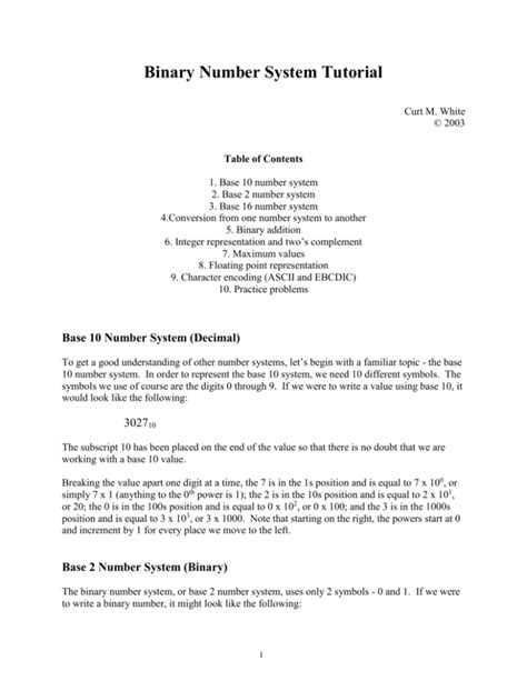 Image result for Binary Number System Tutorial