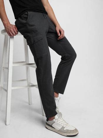 Men's Grey Slim Fit Cargos Trousers – DENNIS LINGO