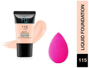 MAYBELLINE NEW YORK Fit Me Matte+Poreless Liquid Tube Foundation (115 ...