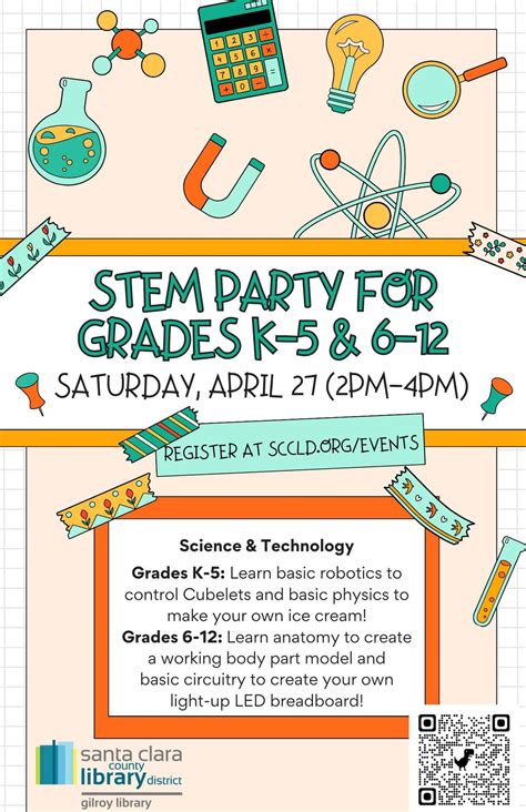 STEM Party for Grades K-5 & 6-8, Gilroy Library, 27 April 2024 | AllEvents