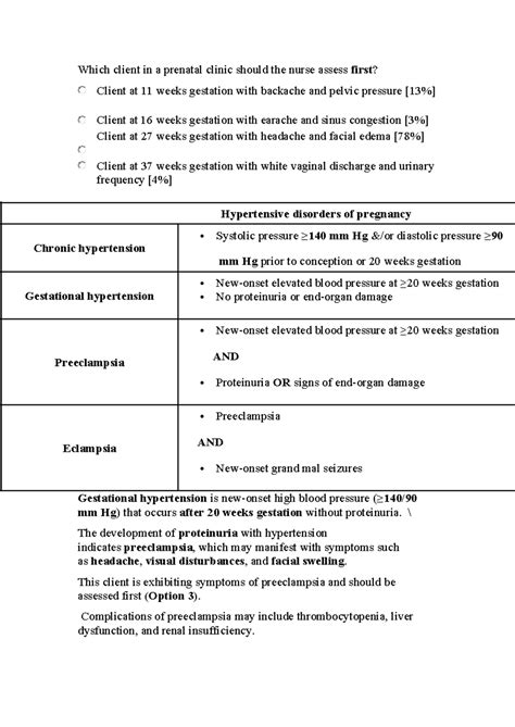 Antepartum - Which client in a prenatal clinic should the nurse assess ...