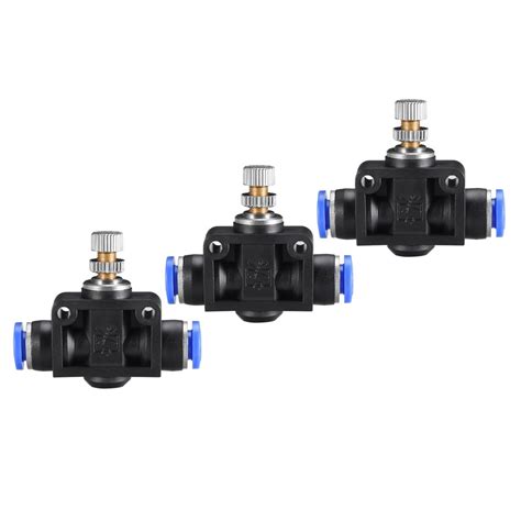 uxcell 6mm OD Pneumatic Air Flow Control Valve with Push-to-Connect ...